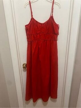 Red Slip Dress Camisole Nightgown